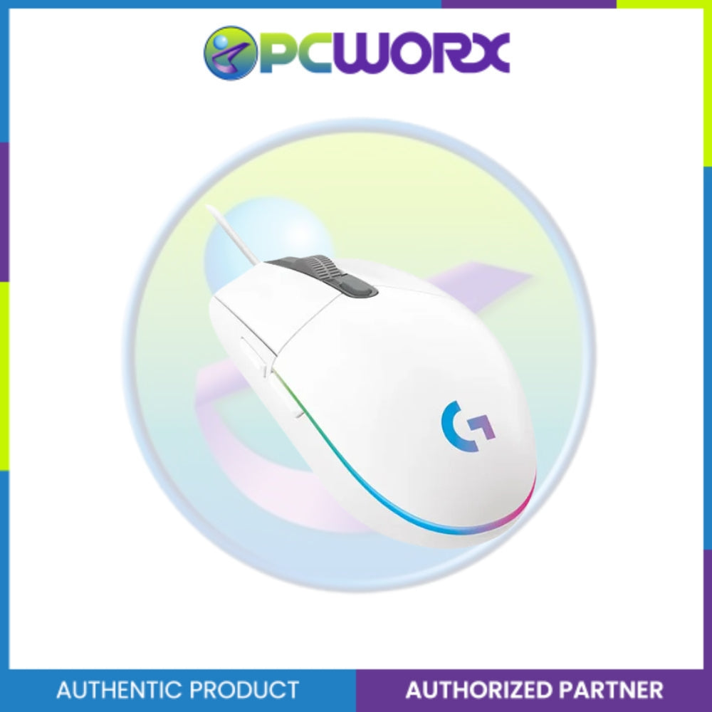 Logitech G102 LightSync RGB Gaming Mouse White Wired