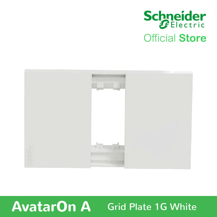 Schneider AvatarOn A 1 gang Grid Plate - WHITE M3T01-WE