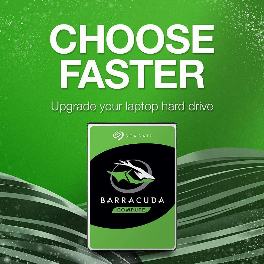 Seagate BarraCuda 1TB Internal Hard Drive HDD – 2.5 Inch SATA 6 Gb/s 5400 RPM 128MB Cache for Laptop