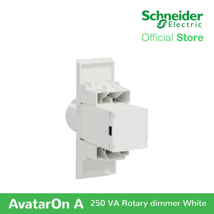 Schneider AvatarOn A 250 VA Rotary Dimmer - WHITE M3T1V400DM-WE