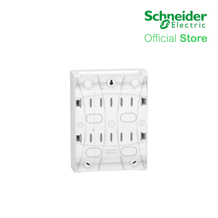 Schneider Enclosure Resi9 MP Surface 2 Rows of 12 Modules IP40 White Door 1 Earth + 1 Neutral Terminal Blocks MIP12212