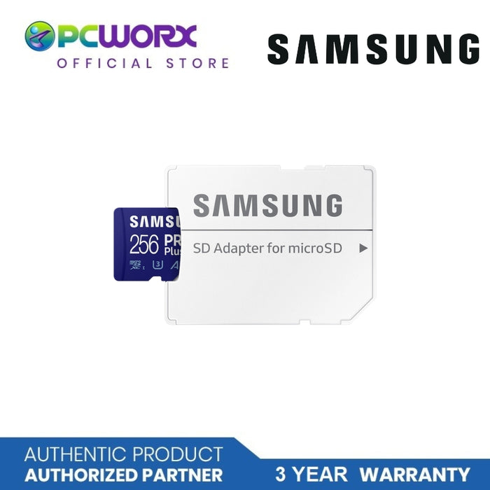 Samsung MB-MD256SA/APC 256GB MICRO SD PRO PLUS W ADAPTER SAMSUNG 256GB MICRO SD MEMORY CARD | 256 PRO Memory Card MicroSD