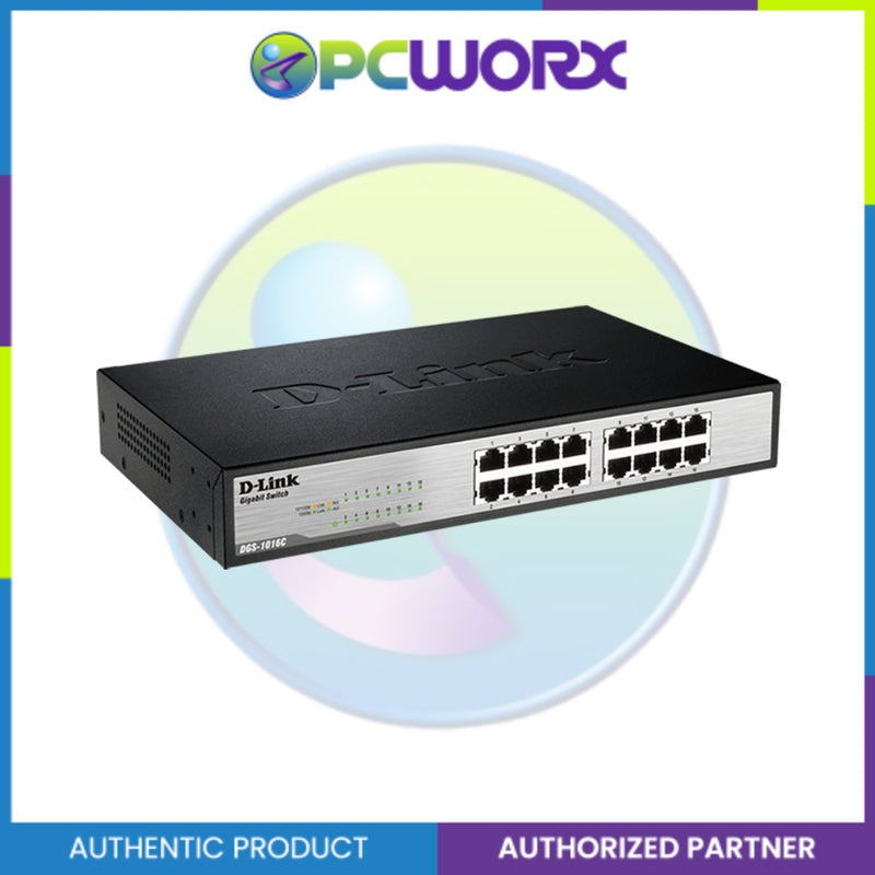 D-LINK DGS-1016C 16-Port Gigabit Ethernet Unmanaged Switch – PCWORX