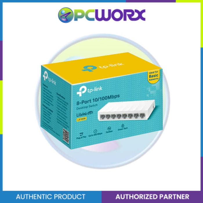 TP-Link LS1008 LiteWave 8-Port 10/100 Mbps Desktop Switch