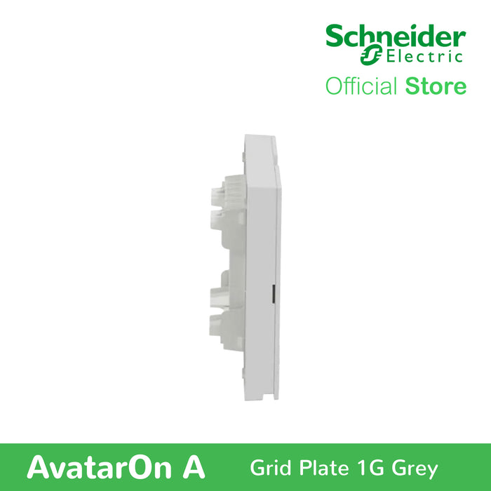 Schneider AvatarOn A 1 gang Grid Plate - GREY M3T01-GY