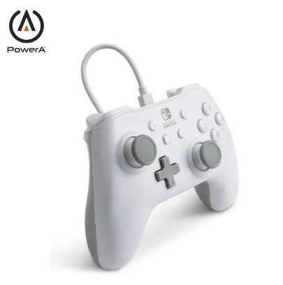 Enhanced Wired Controller for Nintendo Switch | Black / White Console Controller |  A Power Controller