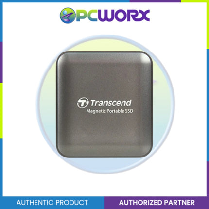 Transcend TS2TESD420C 2TB USB Type-C 20Gbps Magnetic Portable SSD Iron Gray