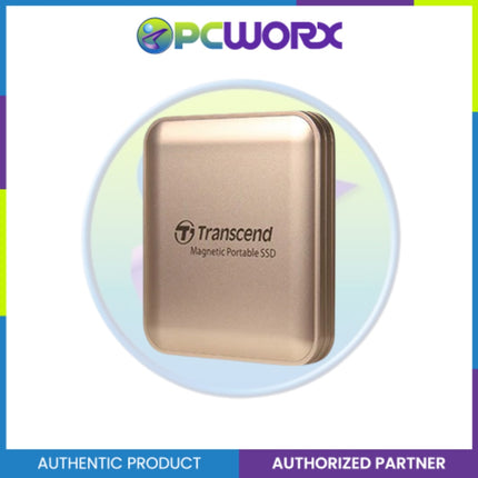 Transcend TS2TESD420G 2TB USB Type-C 20Gbps Magnetic Portable SSD Champagne Gold