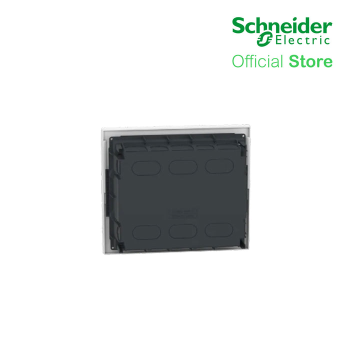 Schneider Enclosure Resi9 MP Flush Mounting 1 Row of 12 Modules IP40 White Door 1 Earth + 1 Neutral Terminal Blocks MIP22112