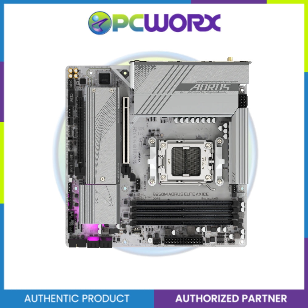 Gigabyte GA-B650M-A-ELITE-AX-ICE AM5 DDR5 m-ATX Mobo