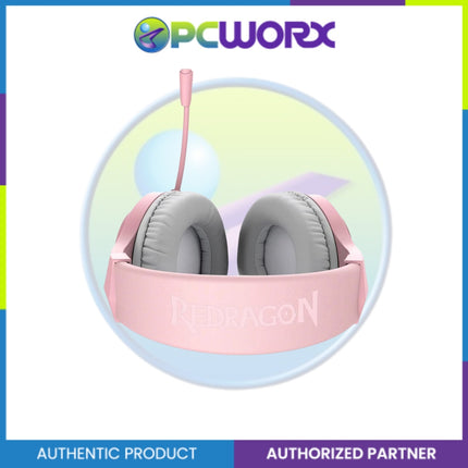 Redragon H371P HYLAS Virtual 7.1 Surround Sound RGB Wired Gaming Headset Pink