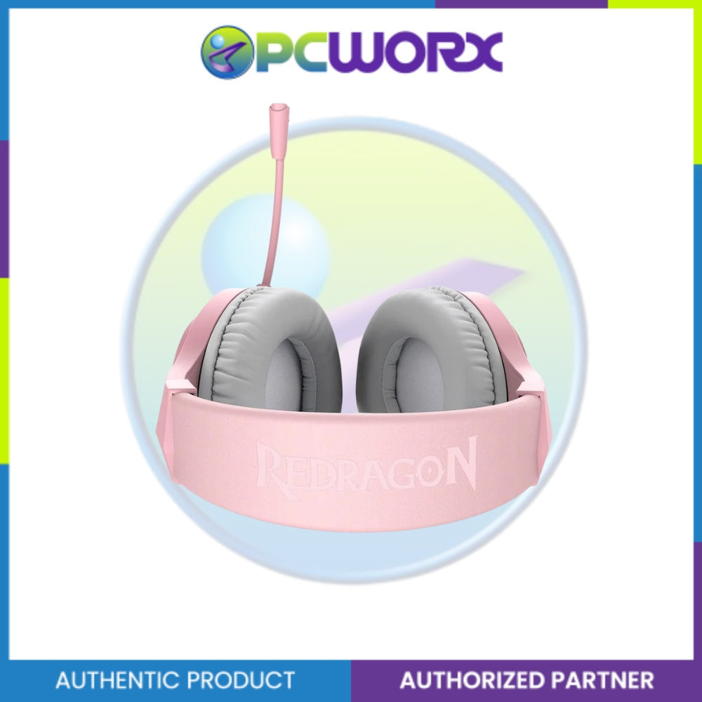 Redragon H371P HYLAS Virtual 7.1 Surround Sound RGB Wired Gaming Headset Pink