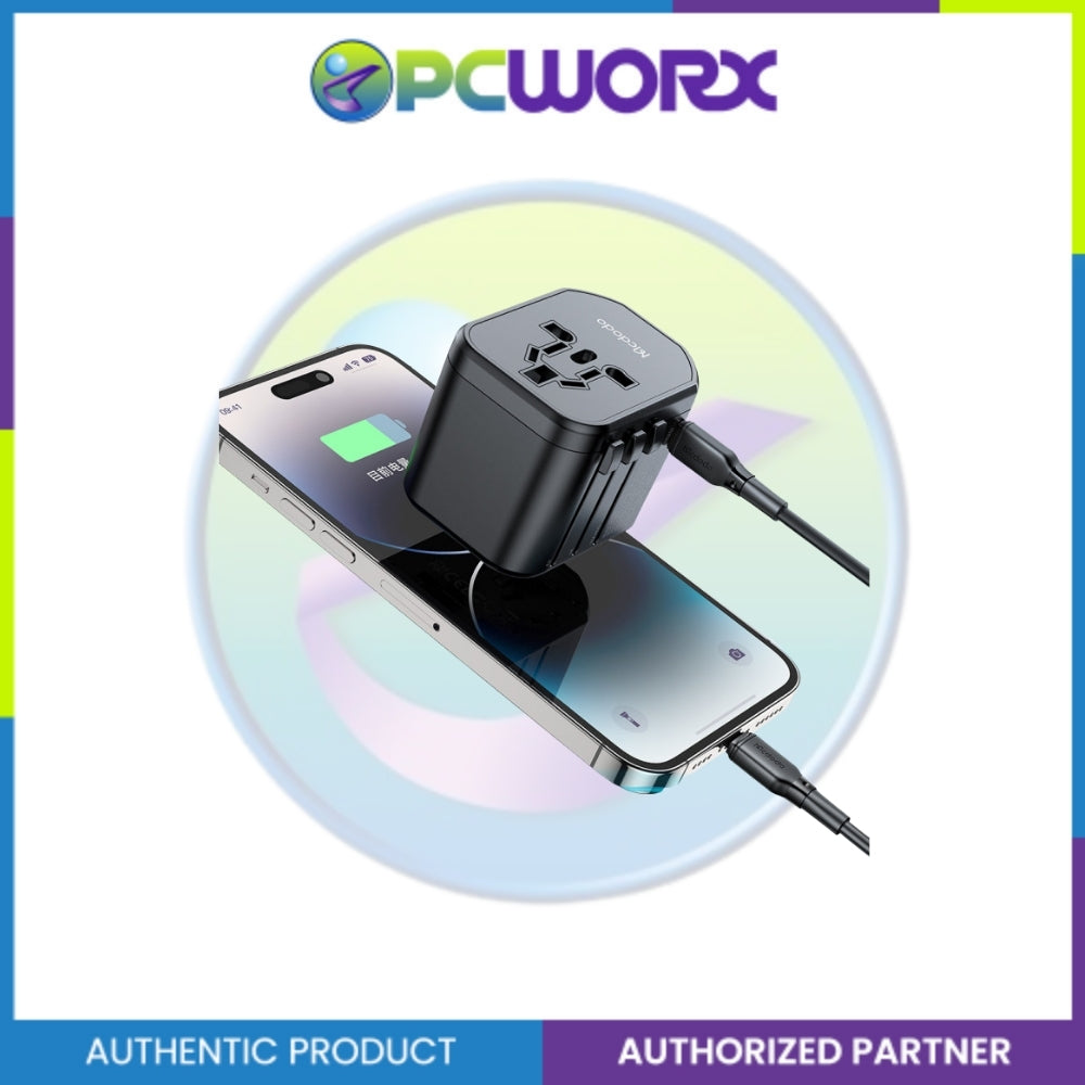 Mcdodo CP-3471 20W 1C+2A+1AC Universal Travel Adapter (UK/US/EU/AU) Black