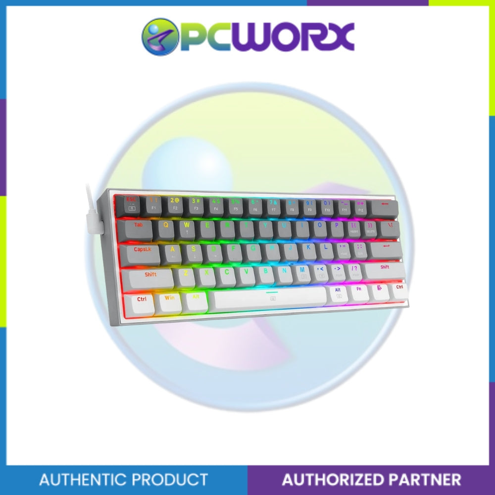 Redragon K617GGW FIZZ RGB Gradient Grey White Blue Switch
