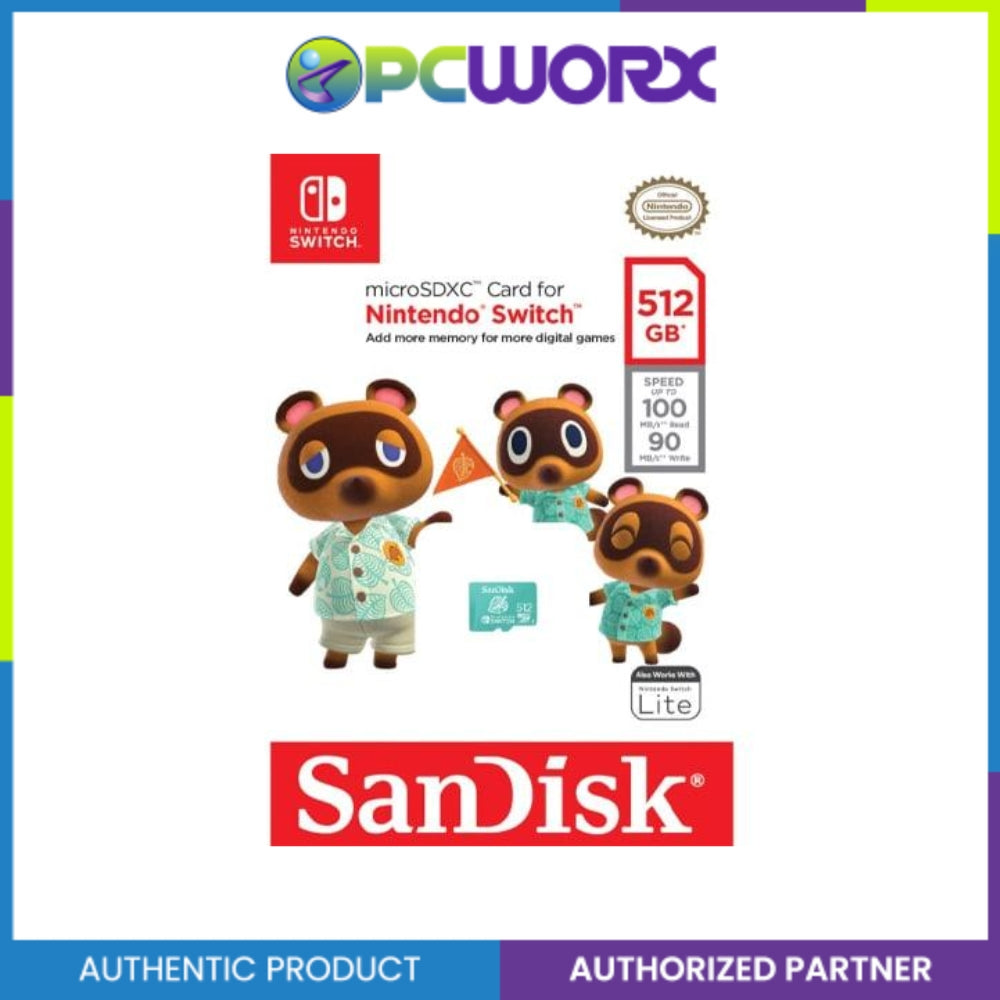 Sandisk SDSQXAO-512G-GN3ZN 512gb Nintendo Micro SD