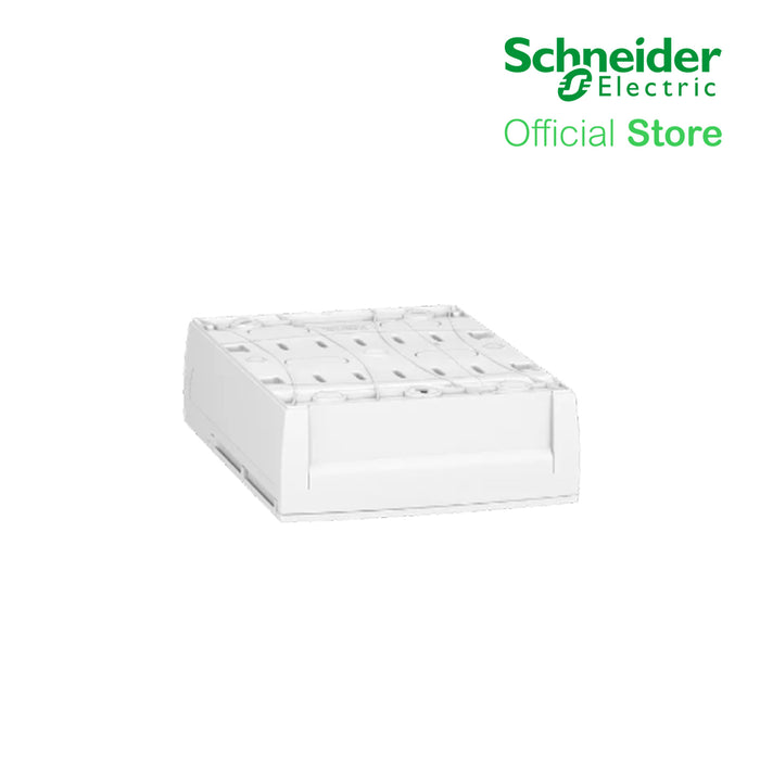 Schneider Enclosure Resi9 MP Surface 2 Rows of 12 Modules IP40 White Door 1 Earth + 1 Neutral Terminal Blocks MIP12212