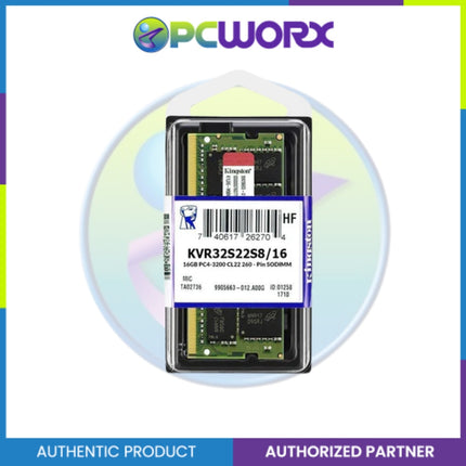 Kingston KVR32S22D8/16WP 16GB 3200Mhz DDR4 Sodimm