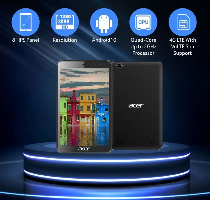 Acer One 8 T4-82L Black Android 11 8” 3GB+32GB | | Mobiles | Tablets |