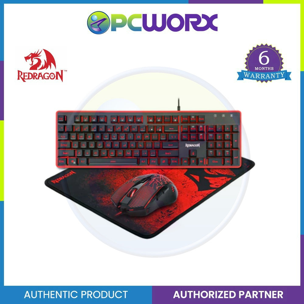 Redragon S107 Gaming Keyboard, Mouse, Mouse Pad (Keyboard Set) – PCWORX