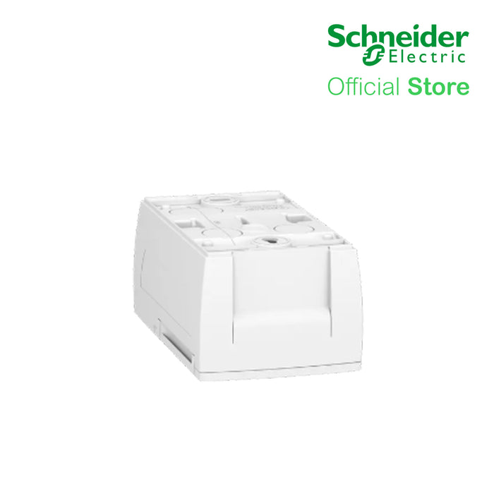 Schneider Enclosure Resi9 MP Surface 1 row of 4 Modules IP40 White Door 1 Earth + 1 Neutral Terminal Blocks MIP12104