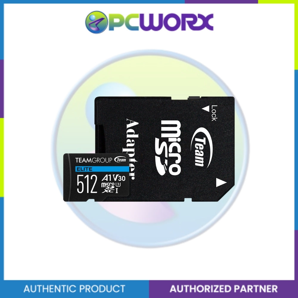 Team Group TEAUSDX64GIV30A103 64GB ELITE Micro SDXC U3 V30 A1 100MB/s W/ Adapter