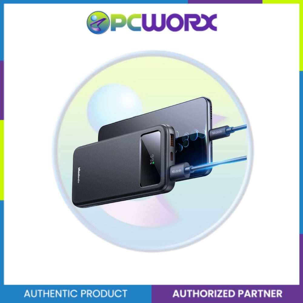 Mcdodo MC-4220 22.5W Large LED Display 10000mAh 1C+2A Power Bank Black