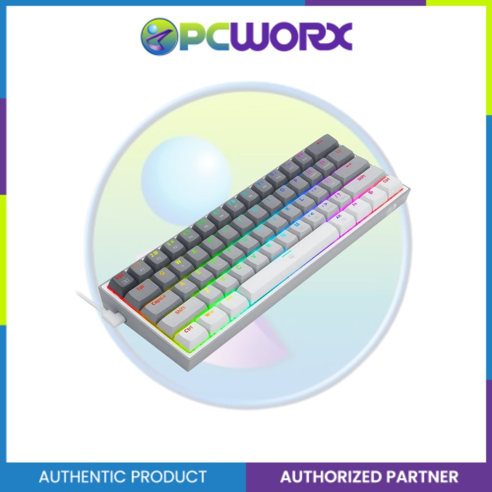Redragon K617GGW FIZZ RGB Gradient Grey White Blue Switch