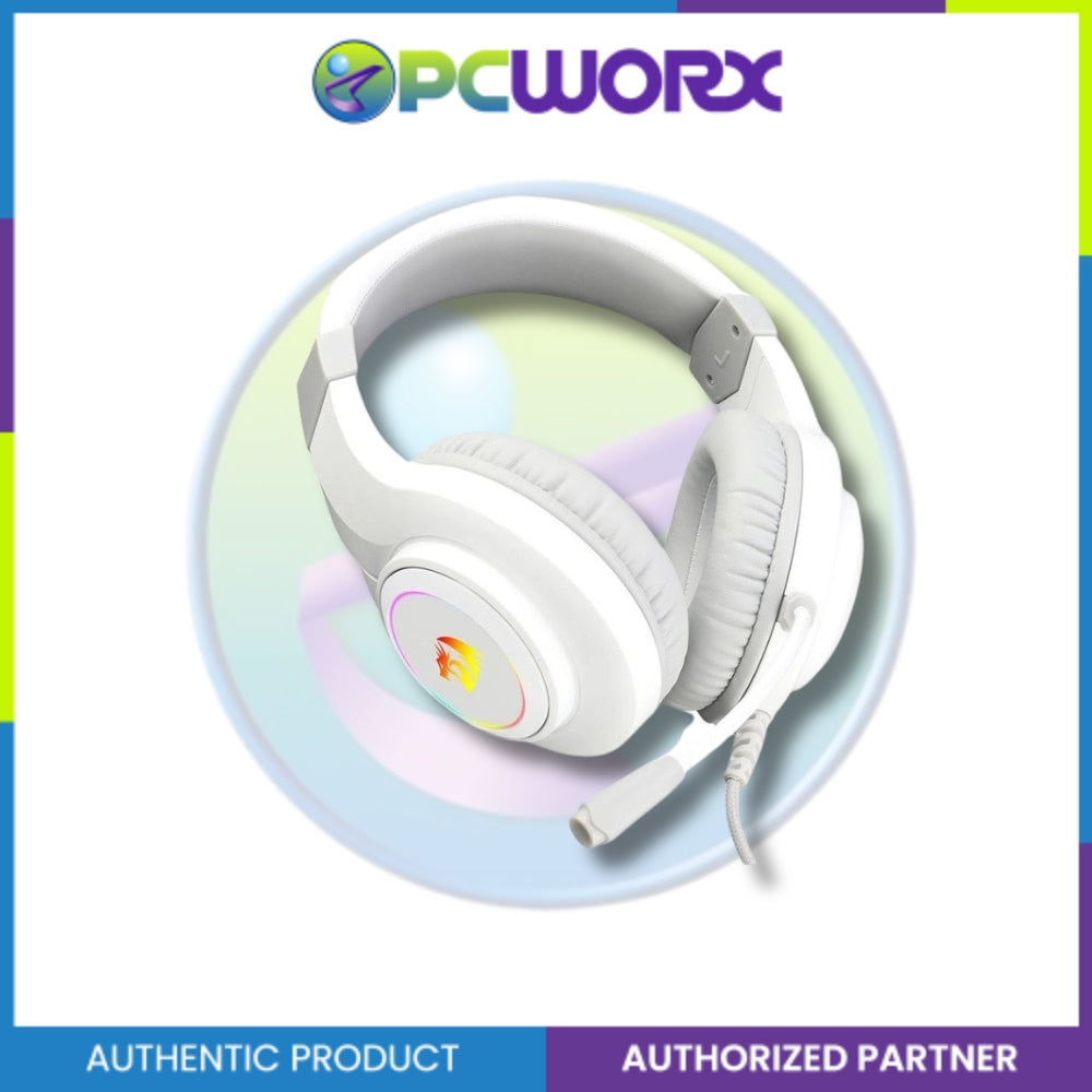 Redragon Hylas H371W RGB 7.1 Surround Sound Gaming Headset White|Black