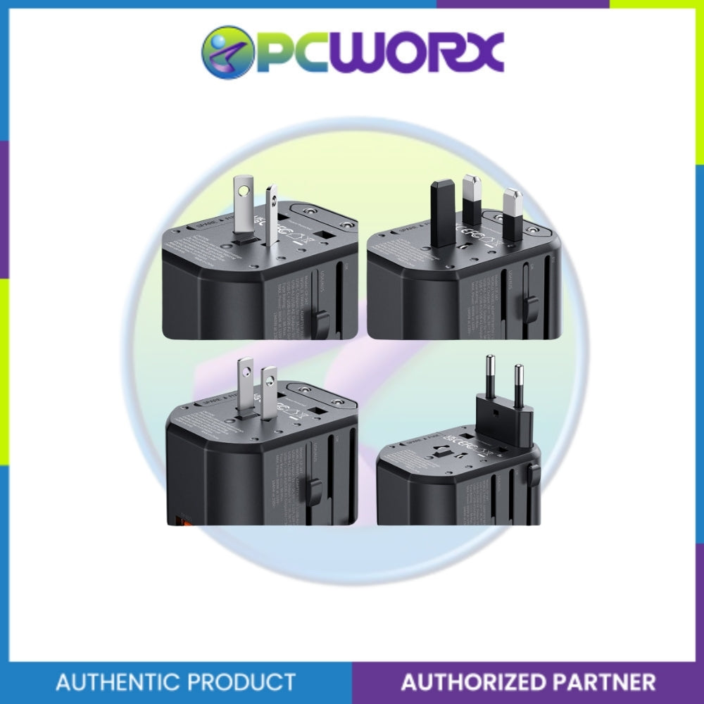 Mcdodo CP-3471 20W 1C+2A+1AC Universal Travel Adapter (UK/US/EU/AU) Black