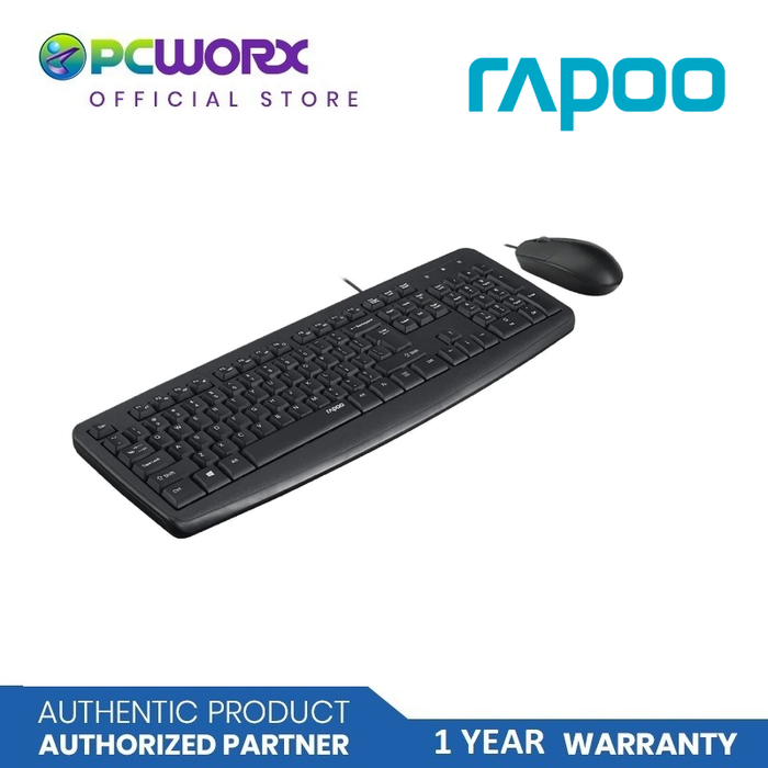 Rapoo NX1600 Wired Optical Keyboard & Mouse | Rapoo Keyboard and Mouse Combo | Mice and Keyboard | Wired Optical Mouse and Keyboard - Wired Mouse & Keyboard Combo