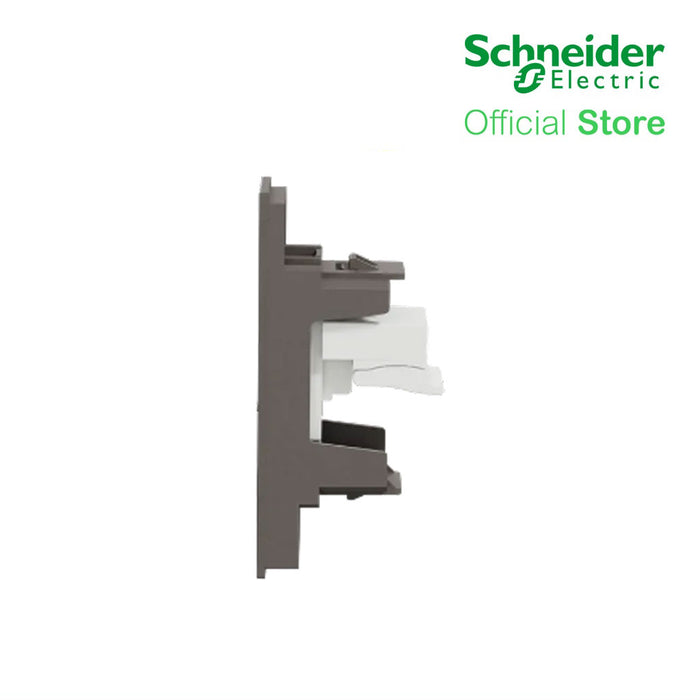 Schneider Telephone Socket AvatarOn With Shutter BLK M3T1RJ4M-BK