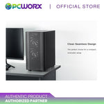 Tecware Flatline TG m-ATX Mini-Tower w/ 3x120mm fans Black