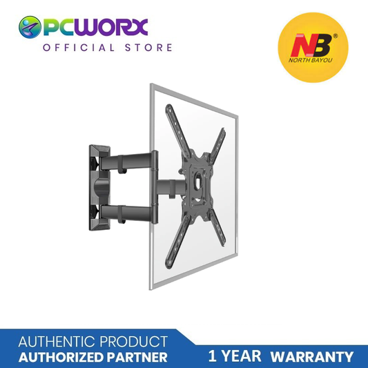 North Bayou P4 32" to 55" Inch TV Wall Mount Bracket - Heavy Duty Flat Panel TV Wall Mount with Bracket and Full Motion Swing Arm for LCD and LED Display TV | TV Bracket | Wall Bracket