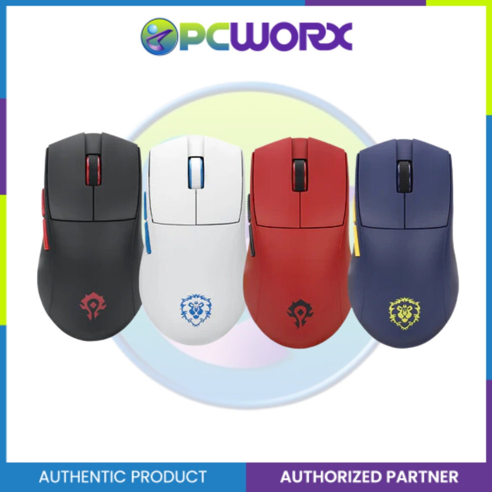 Redragon YGK01 World Of Warcraft Alliance/Horde Wired Tri-Mode Gaming Mouse White/Black/Blue/Red