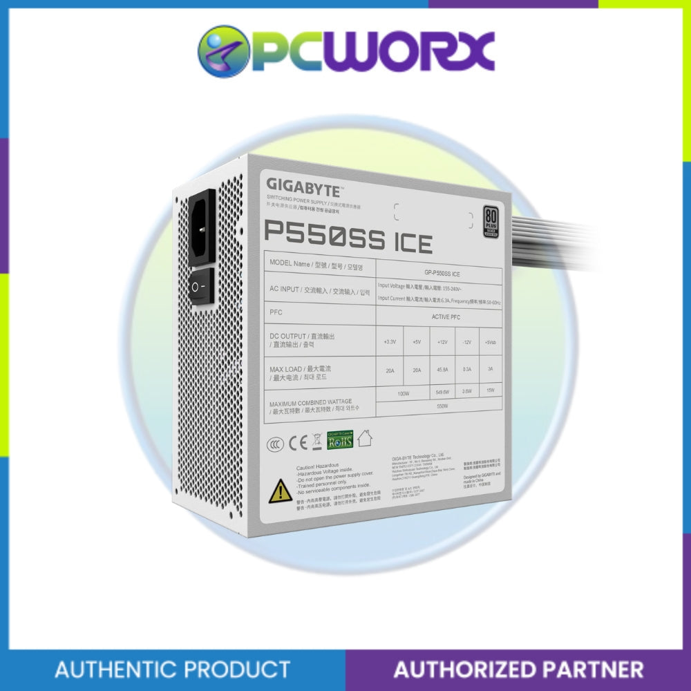 Gigabyte GP-P550SS-ICE 550W 80+ Silver ATX 3.0 PSU White