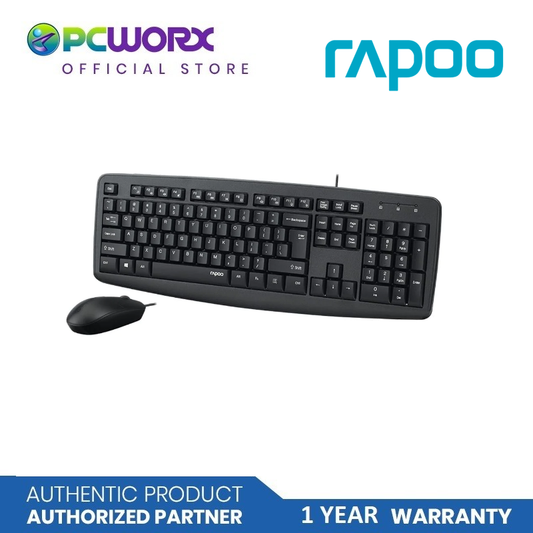 Rapoo NX1600 Wired Optical Keyboard & Mouse | Rapoo Keyboard and Mouse Combo | Mice and Keyboard | Wired Optical Mouse and Keyboard - Wired Mouse & Keyboard Combo