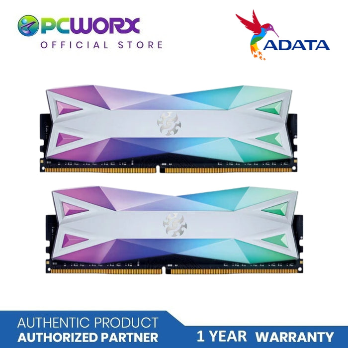 ADATA XPG Spectrix D60G 32GB (2X16GB) DDR4 RGB 3200MHZ PC4-25600 CL16-20-20 1.35V Desktop Memory (Tungsten Grey) | ADATA 32GB RAM DDR4