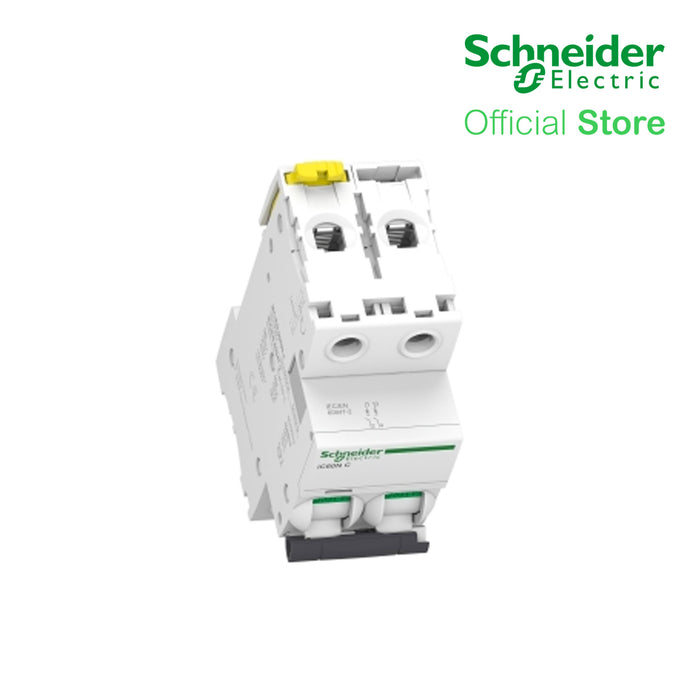 Schneider Acti9 IEC, 2-Pole 6A DIN-Rail Type Circuit Breaker 230/400V 10 KAIC (A9F74206)