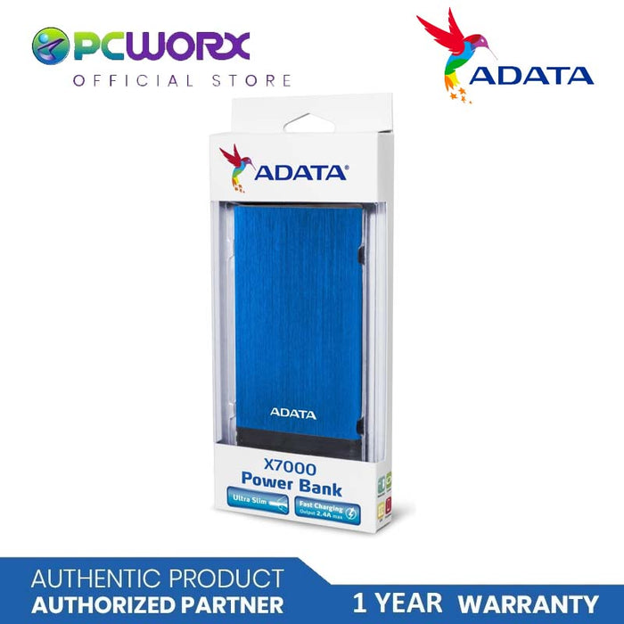 Adata AX7000 Powerbank Blue | 7000mAh, blue | Adata Powerbank | Powerbank | Power Banks