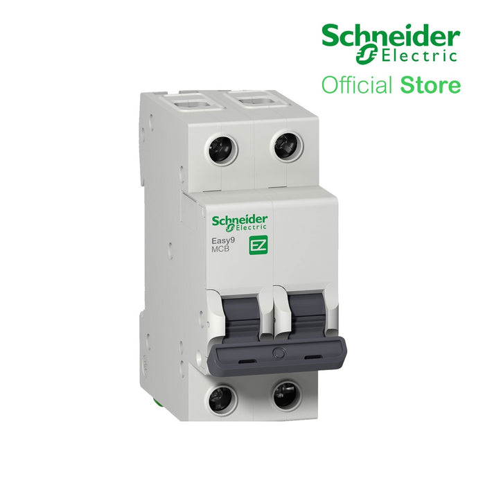 Schneider Easy9 IEC 2P 16A C DIN-Rail Type Miniature Circuit Breaker 230V 6kAIC (EZ9F56216)