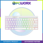 Aula F3061 Membrane Keyboard White | RGB TKL Wired Silicone Keyboard (White)
