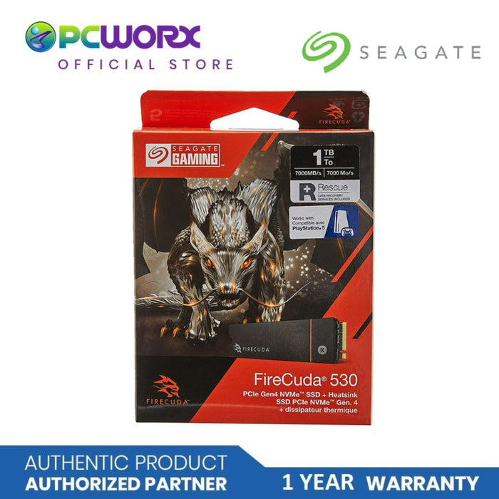 Seagate ZP1000GM3A023 1TB Firecuda 530 Heatsink PCIe Gen4 NVMe SSD | Seagate 1TB SSD Heatsink - Seagate SSD - Solid State Drive