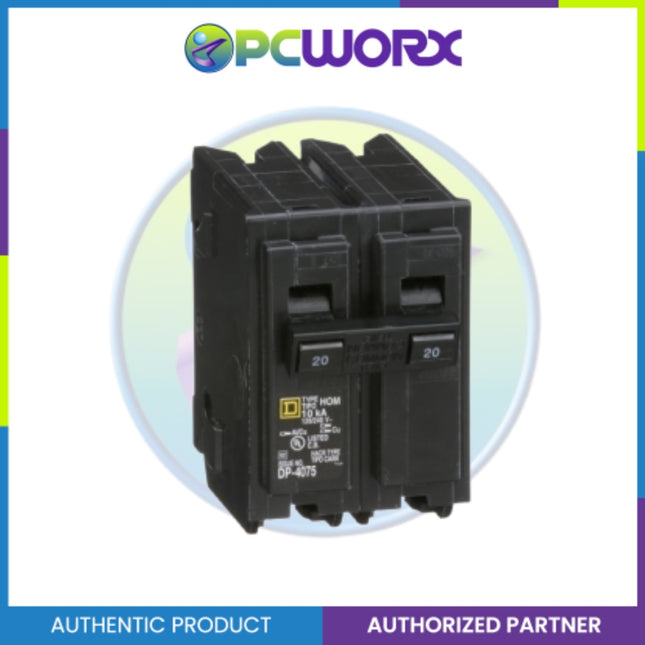 Schneider HOM220  MINIATURE CIRCUIT BREAKER 120/240V 20A