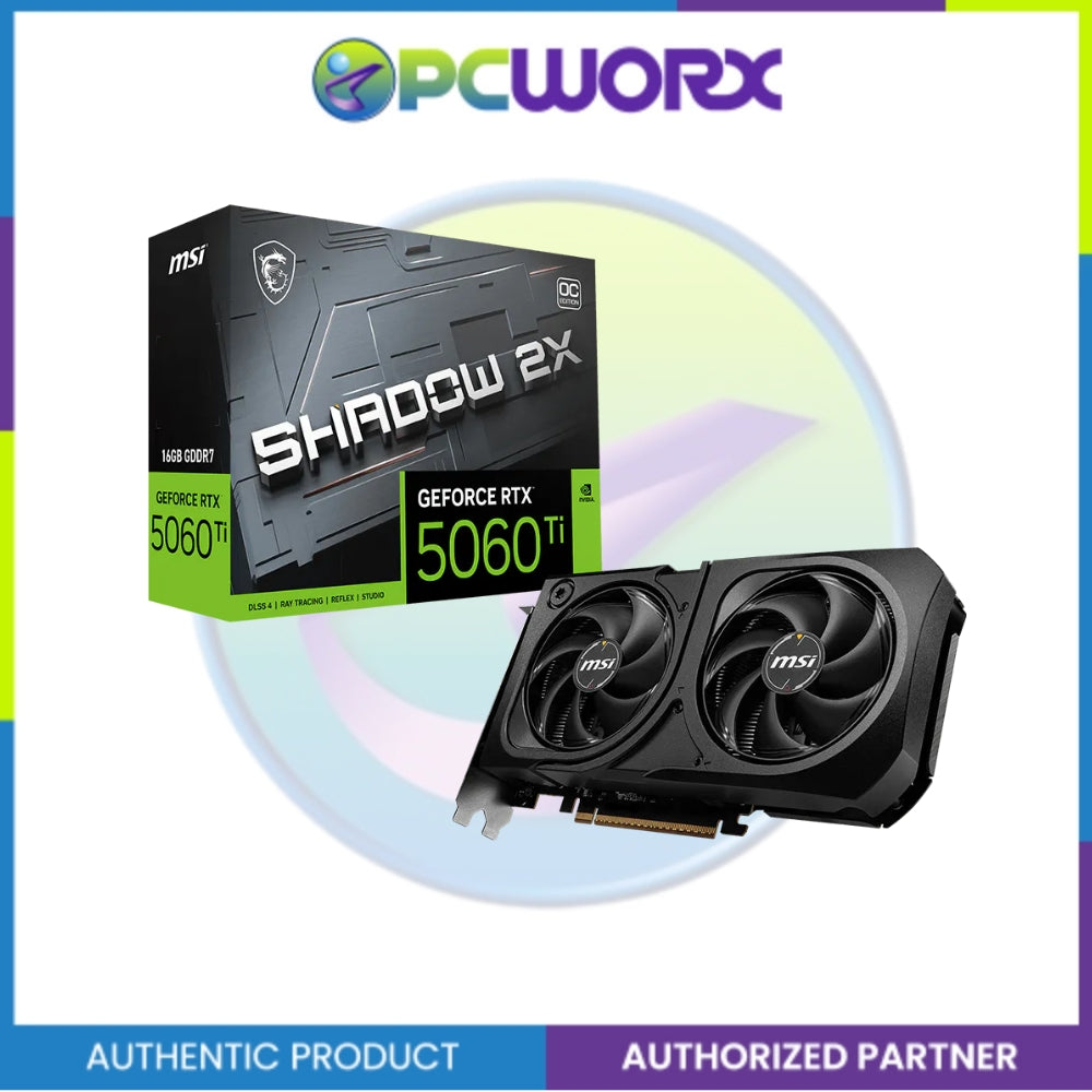 MSI NVIDIA® GeForce RTX™5060 TI Shadow 2X OC Plus 16GB GDDR7 128-bit Graphics Card