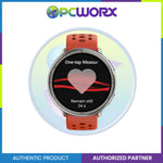Amazfit W2437GL1N Active 2 Round Premium Smart Watch Black Leather | Standard Smart Watch Black Sport Silicone