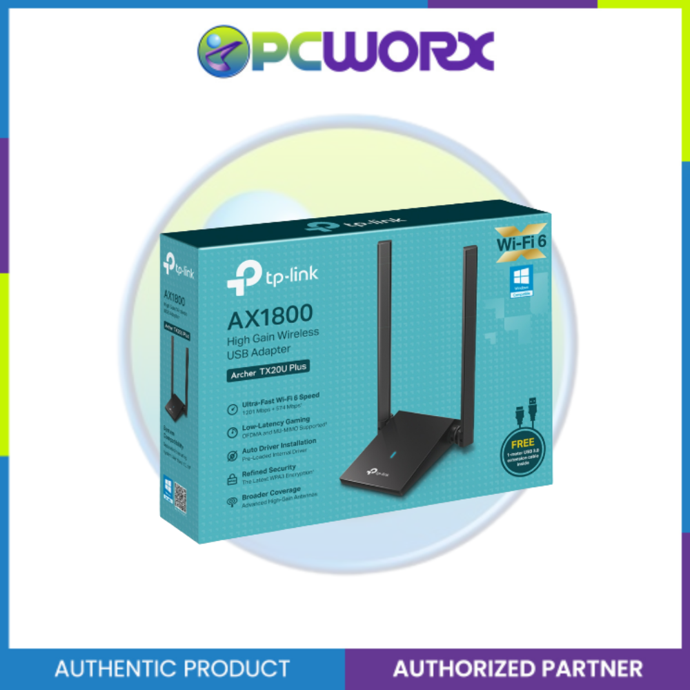 TP-Link Archer TX20U Plus AX1800 High Gain Dual Band Wi-Fi 6 USB Adapter