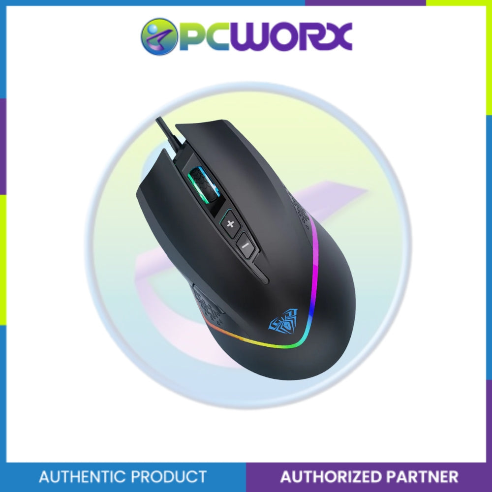 Aula F805 RGB Colorful Lighting Gaming Mouse Black