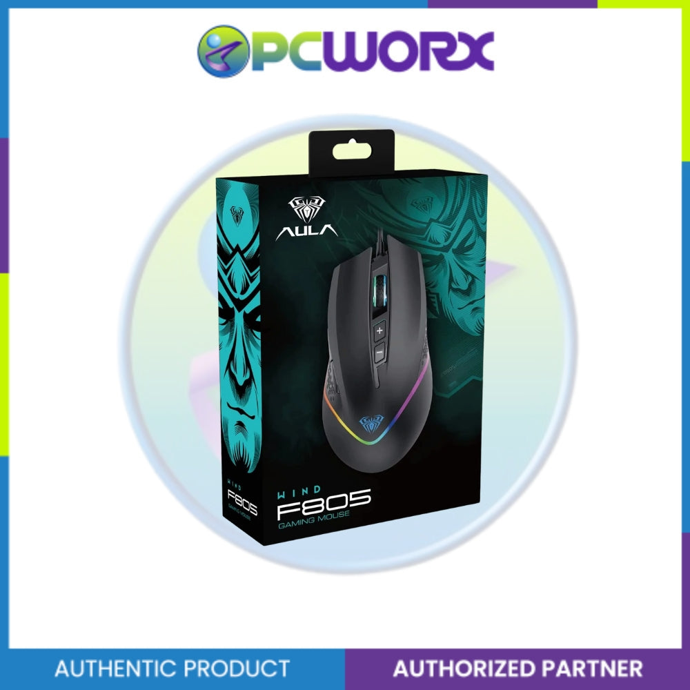 Aula F805 RGB Colorful Lighting Gaming Mouse Black – PCWORX