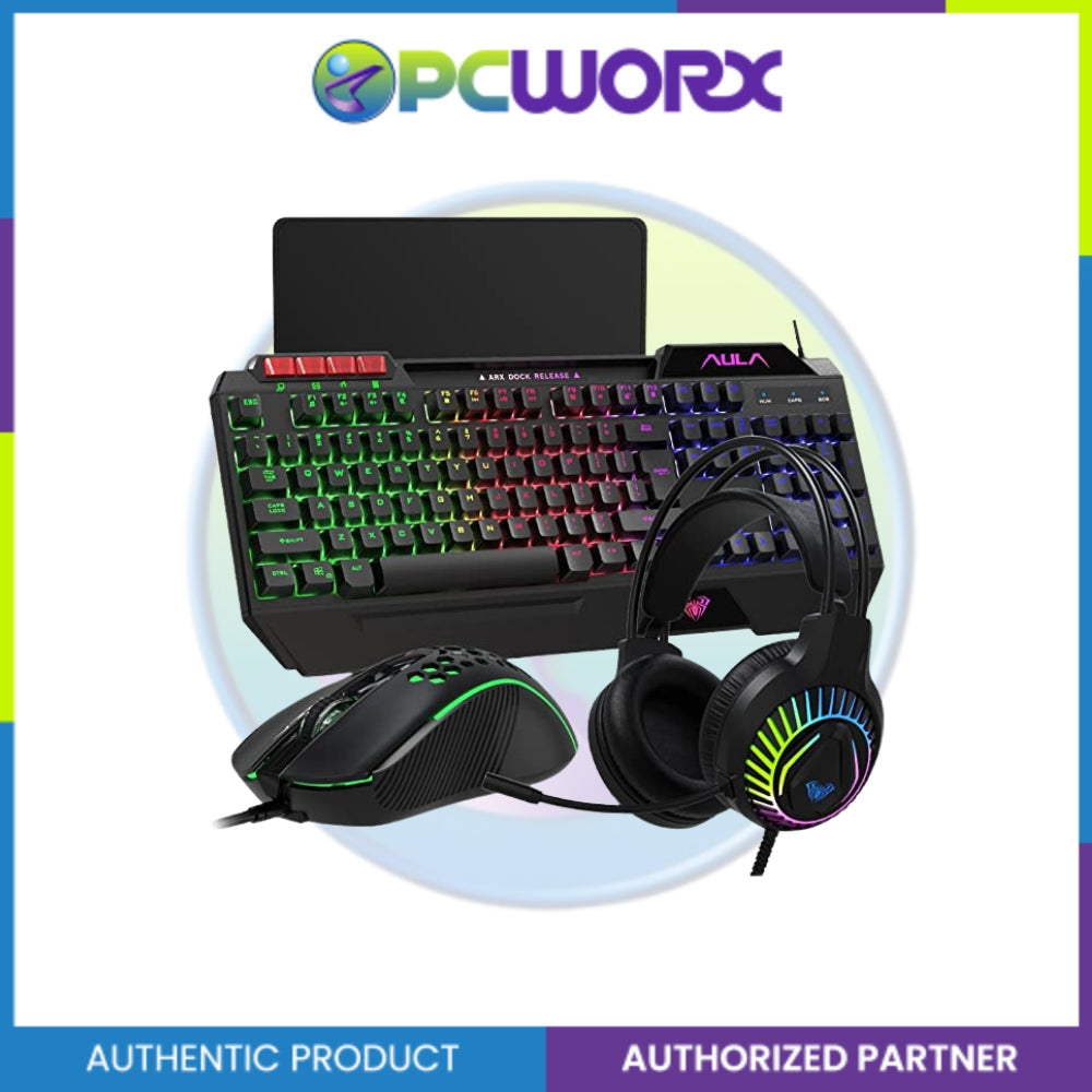 Aula T650 Wired Gaming Keyboard Combo 4 IN 1 Black