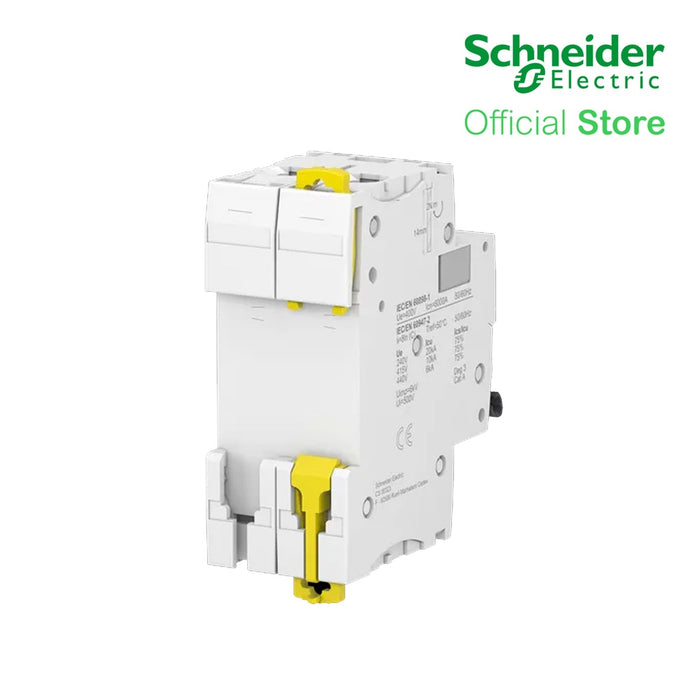 Schneider Acti9 IEC 2P 25A C DIN-Rail Type Miniature Circuit Breaker 440V 10kAIC (A9F74225)